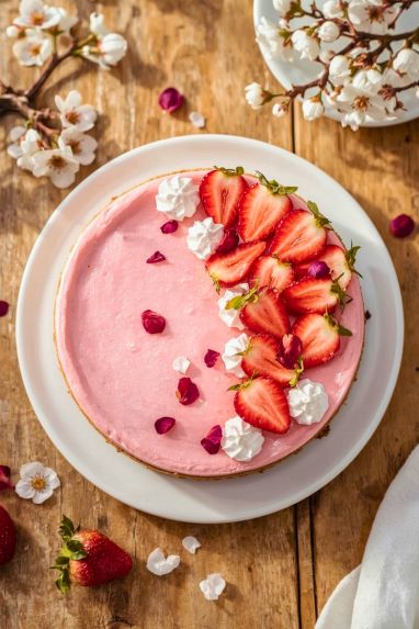 Cherry Blossom Strawberry Cheesecake Recipe