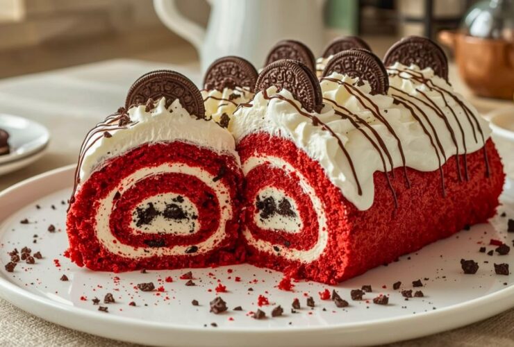Red Velvet Oreo Cake Roll Explosion Recipe