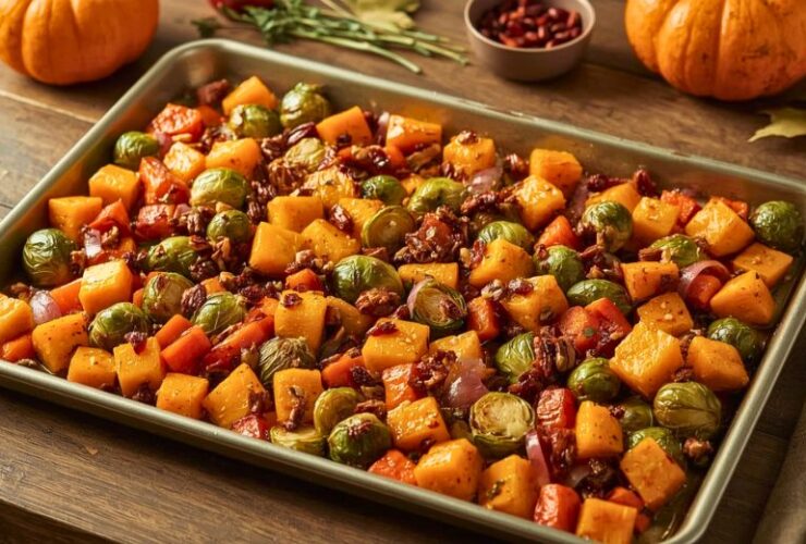 Autumn Veggie Sheet Pan Thanksgiving Dinner Recipe