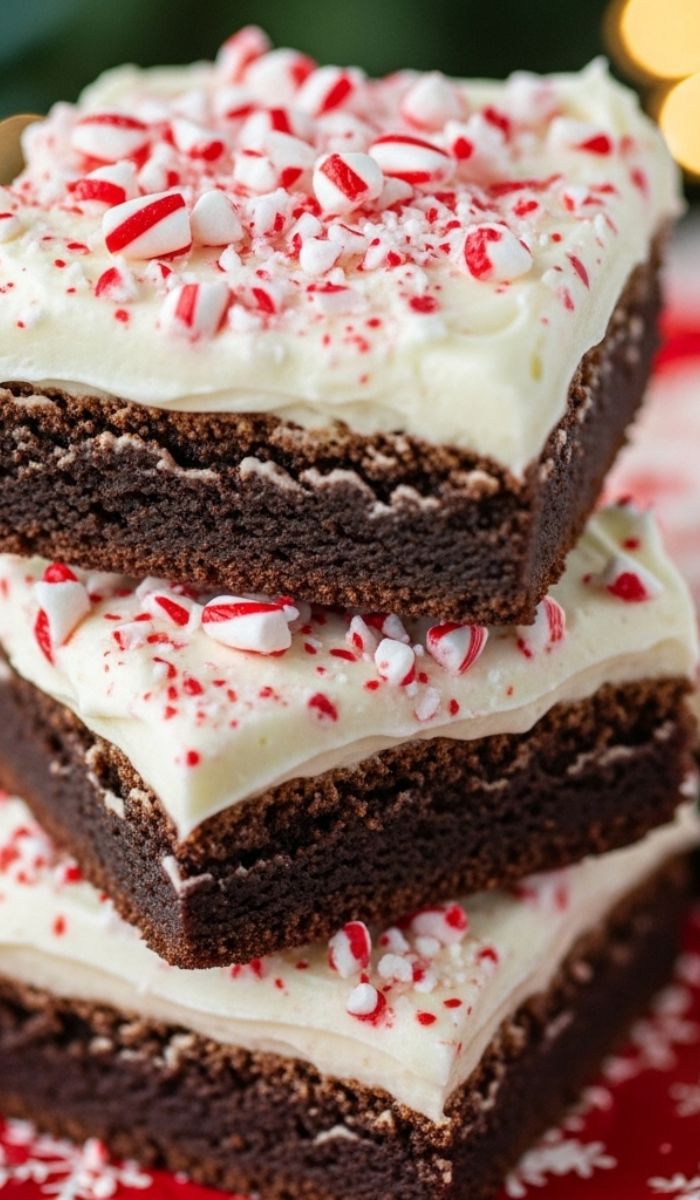 Peppermint Brownie Squares