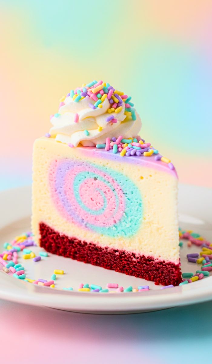 Unicorn Red Velvet Cheesecake Recipe