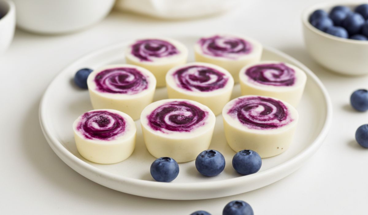 Blueberry Swirl Yogurt Bites Recipe