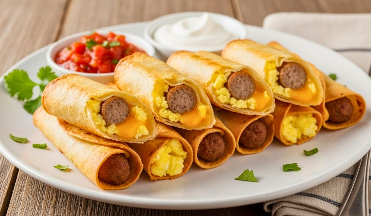 Breakfast Sausage and Egg Taquitos Recipe