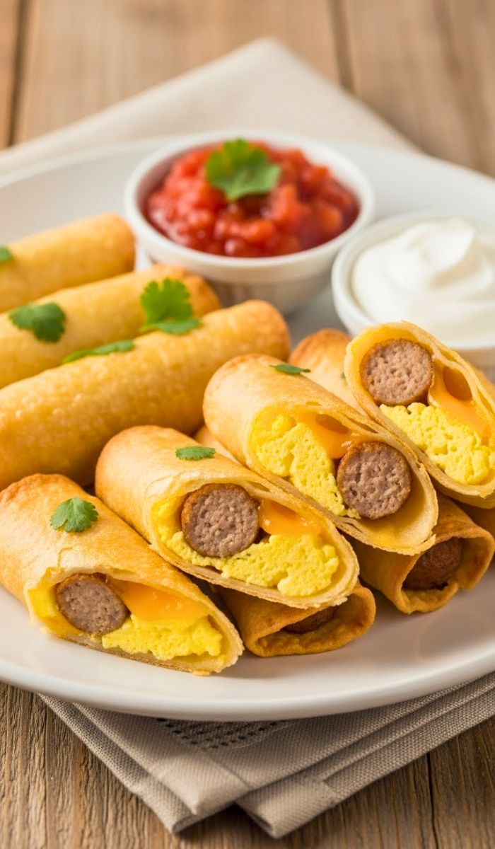 Breakfast Sausage and Egg Taquitos Recipe
