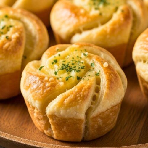 Cheesy Garlic Cruffin Recipe