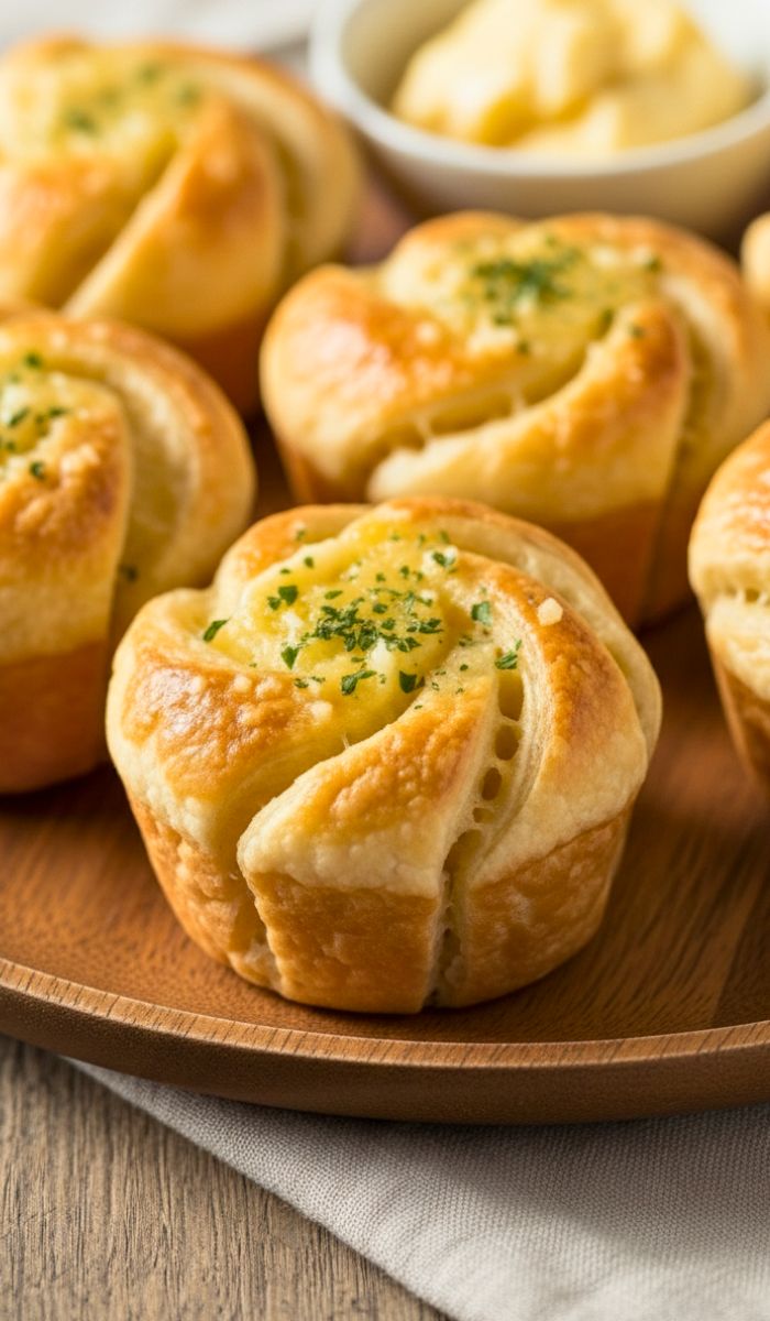 Cheesy Garlic Cruffin Recipe