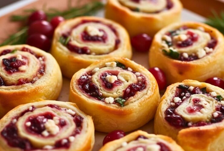Cranberry Feta Pinwheels Recipe