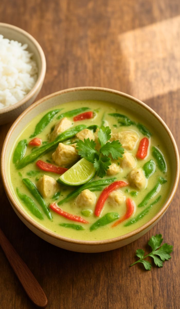Green Thai Chicken Coconut Curry Recipe - Bite Dive
