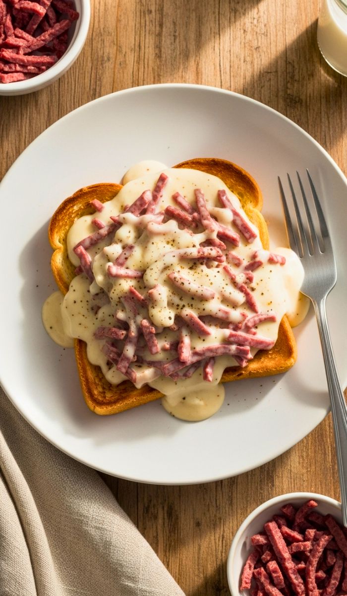 Creamed Chipped Beef on Toast Recipe