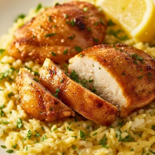Ina Garten Crispy Chicken with Lemon Orzo Recipe