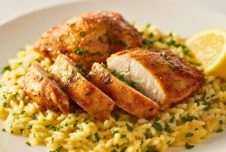 Ina Garten Crispy Chicken with Lemon Orzo Recipe