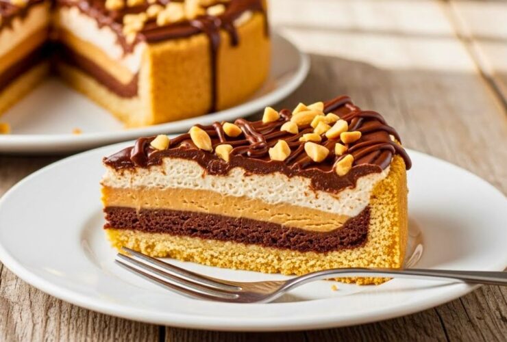 No Bake Chocolate Peanut Butter Cake Recipe