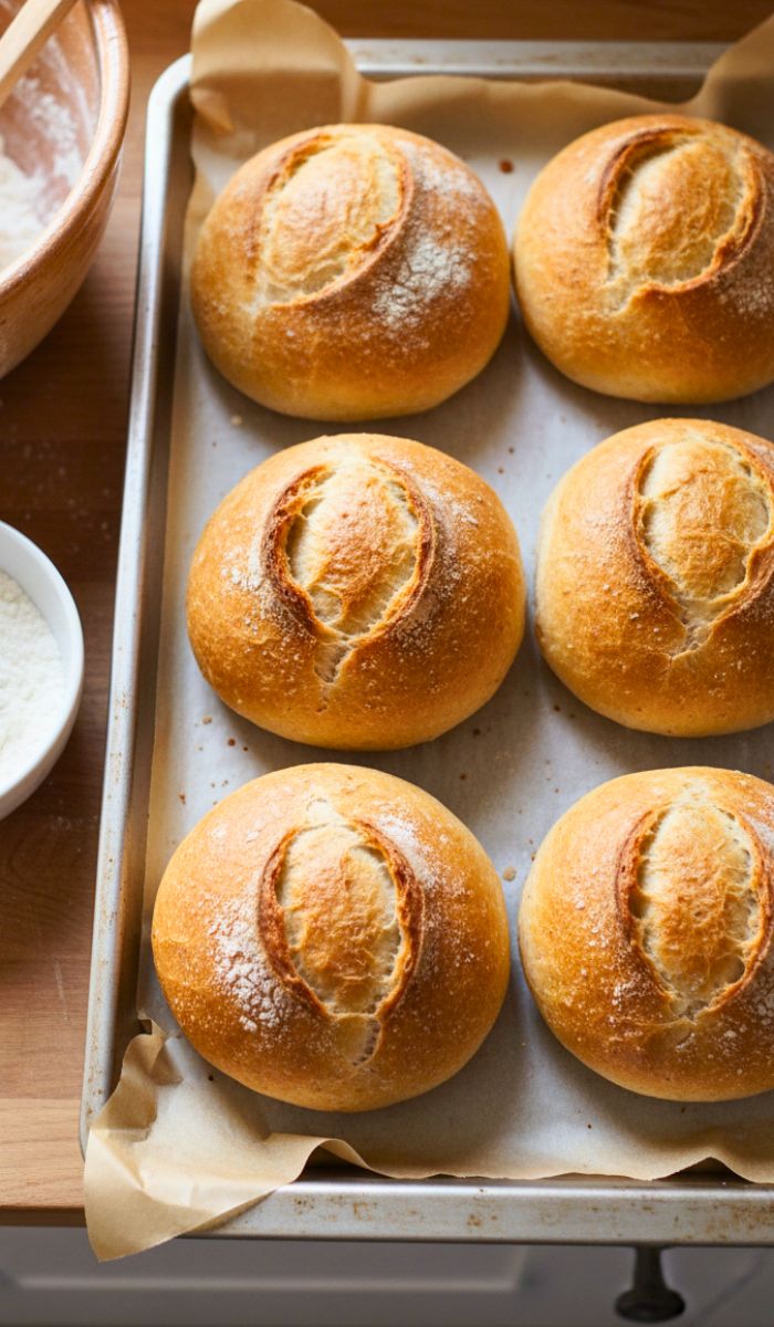 No Knead German Crusty Rolls Recipe