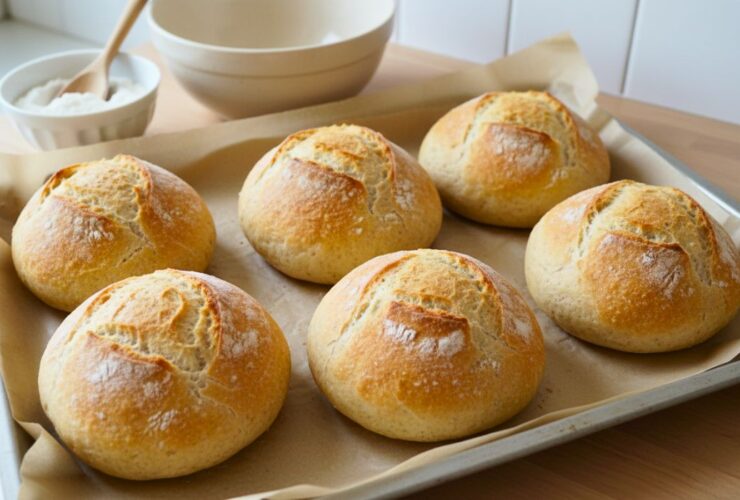 No Knead German Crusty Rolls Recipe