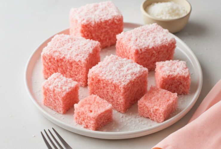 Pink Coconut Snowball Cake Bars Recipe