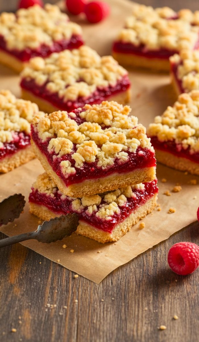 Raspberry Crumble Squares Recipe