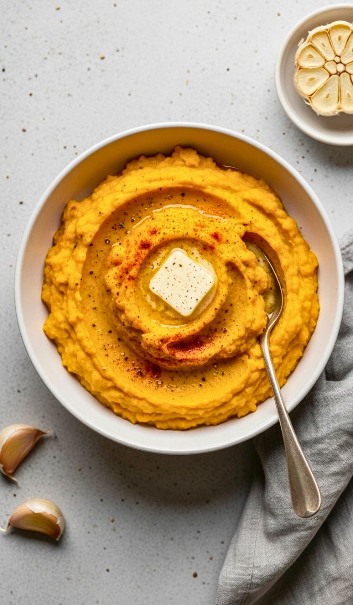 Roasted Garlic Mashed Butternut Squash Recipe