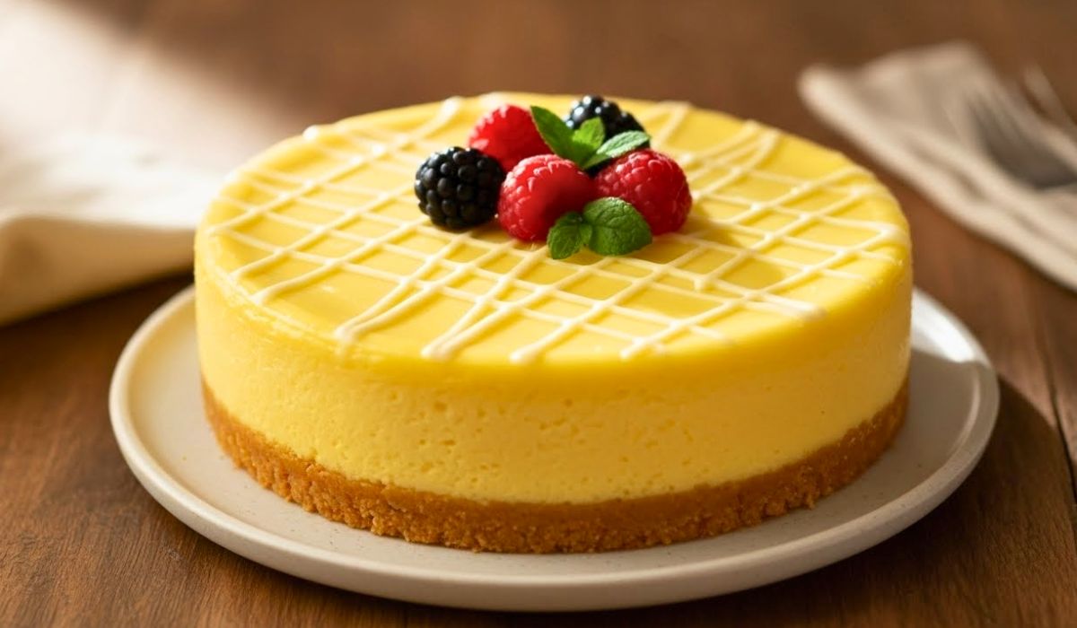 Yellow Velvet White Chocolate Cheesecake Recipe