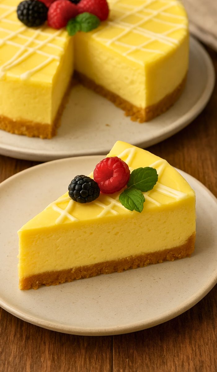 Yellow Velvet White Chocolate Cheesecake Recipe