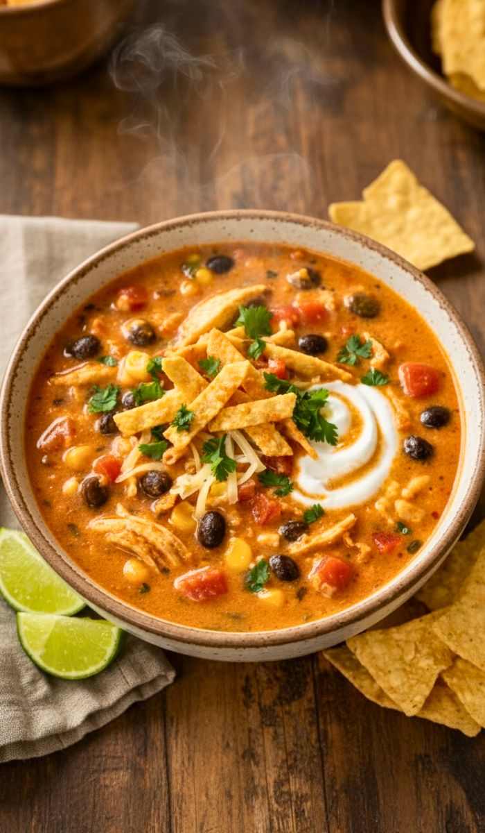 Restaurant Style Chicken Enchilada Soup Recipe