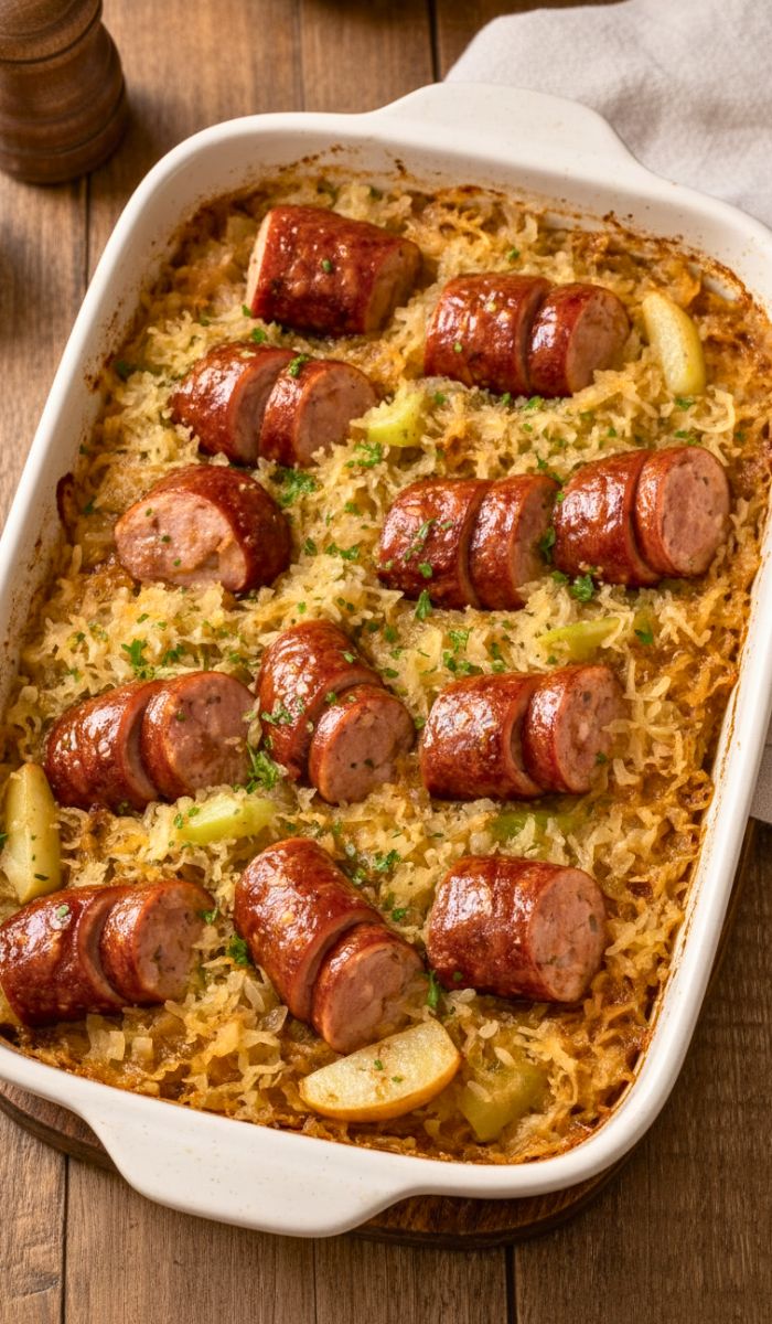 Baked Sausage and Sauerkraut Recipe