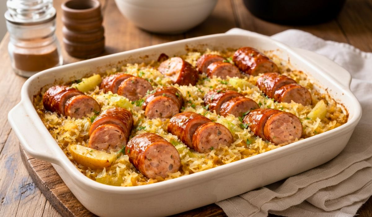 Baked Sausage and Sauerkraut Recipe