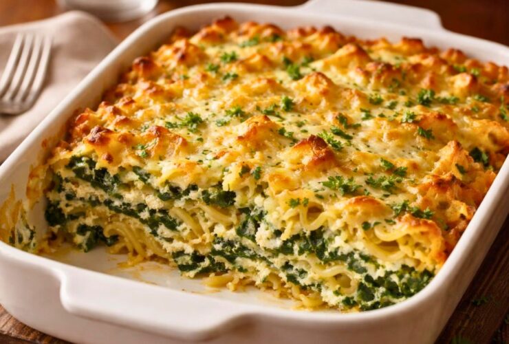 Barefoot Contessa Spinach Ricotta Noodle Pudding Recipe