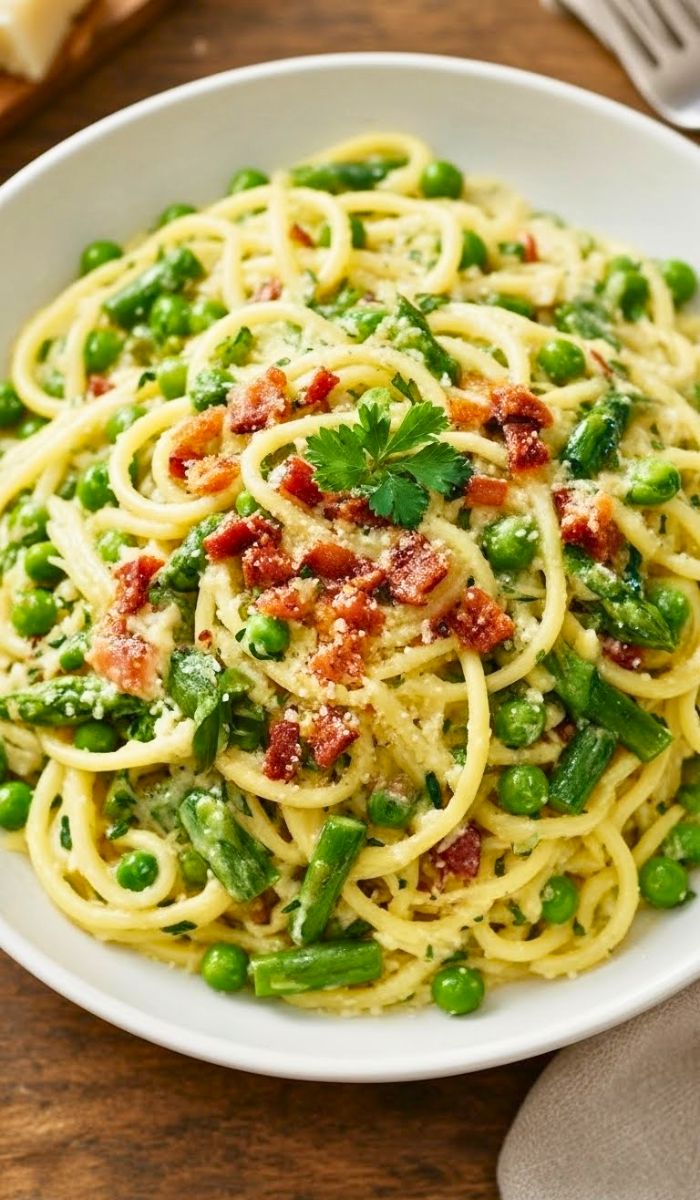 Ina Garten Spring Green Spaghetti Carbonara Recipe