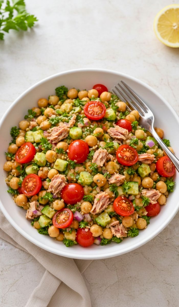 Tuna Garbanzo Bean Salad Recipe