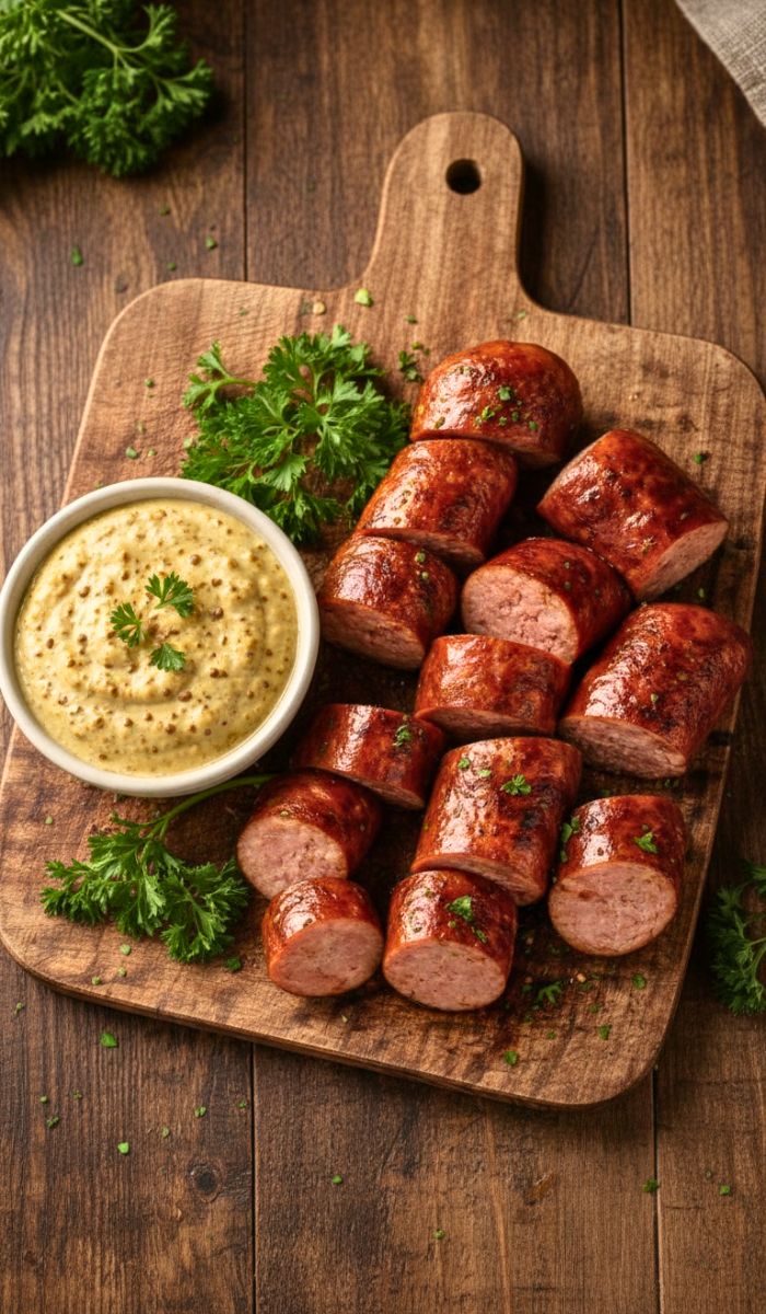 Ina Garten Kielbasa with Mustard Dip Recipe