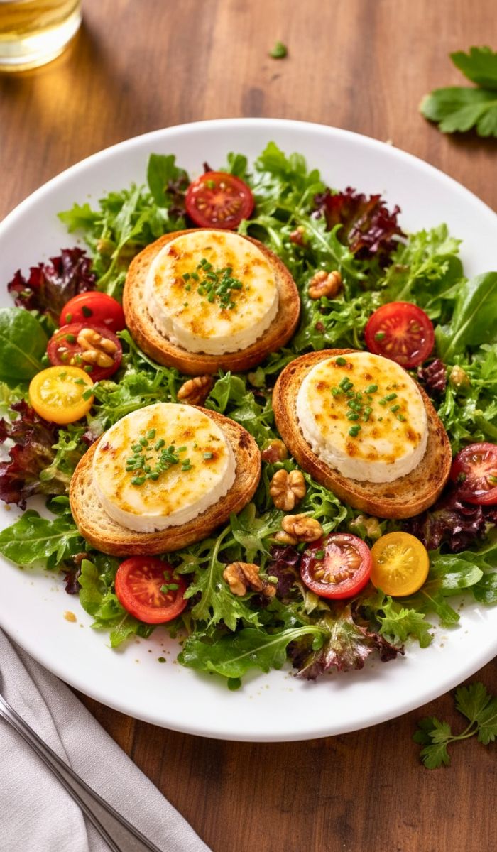Ina Garten Salad with Warm Goat Cheese Recipe