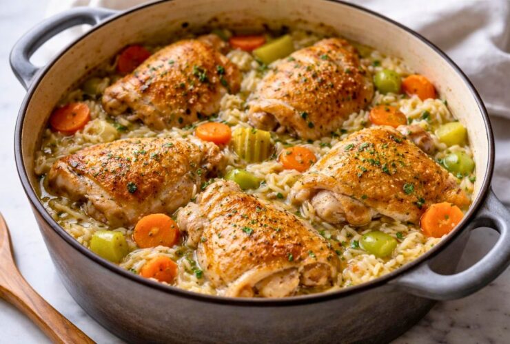 Ina Garten Chicken in a Pot with Orzo Recipe