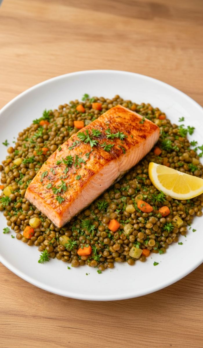 Ina Garten Salmon with Lentils Recipe