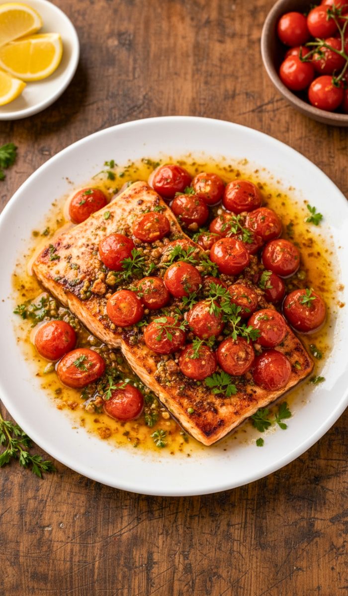 Ina Garten Salmon with Melting Tomatoes Recipe