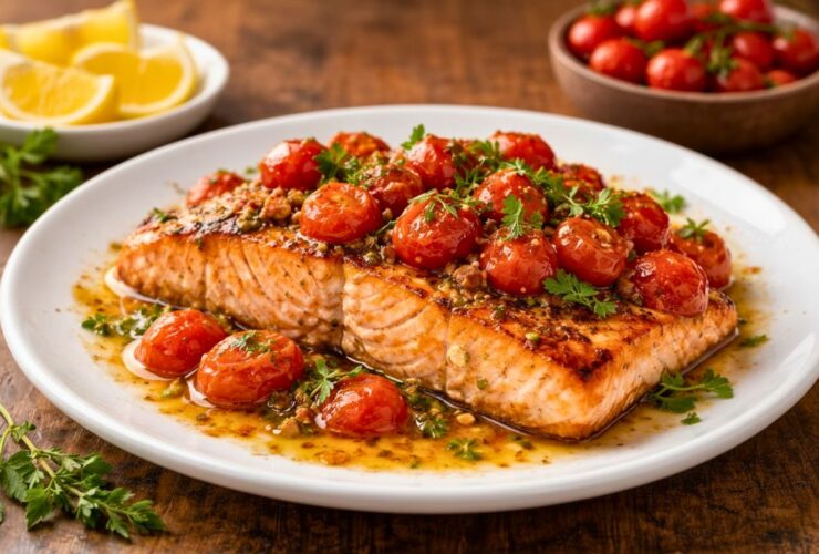 Ina Garten Salmon with Melting Tomatoes Recipe