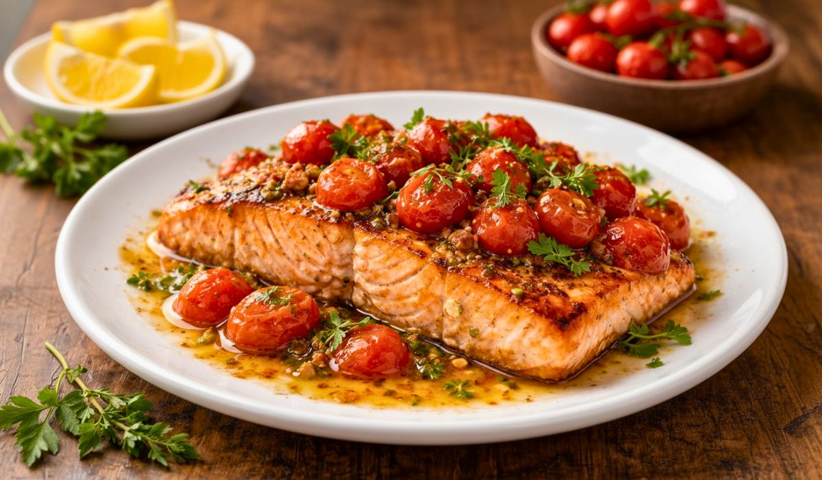 Ina Garten Salmon with Melting Tomatoes Recipe