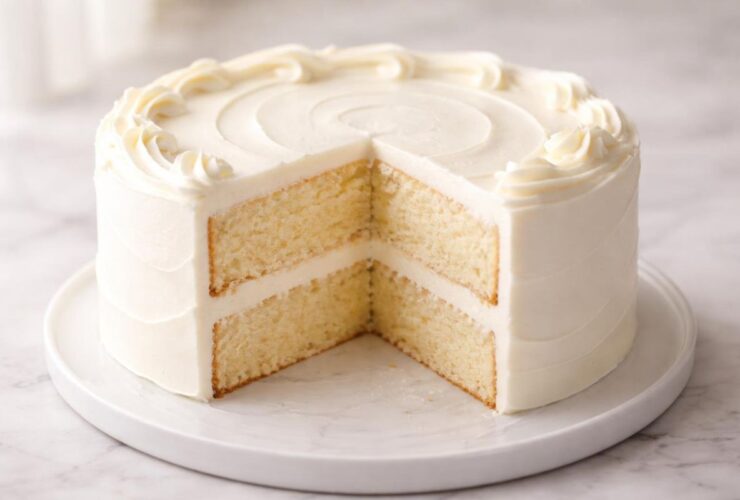 Ina Garten Vanilla Cake with Buttercream Frosting Recipe