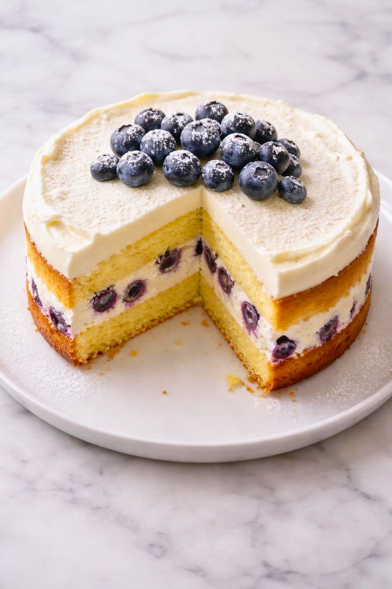 Ina Garten Blueberry Lemon Cream Cake Recipe