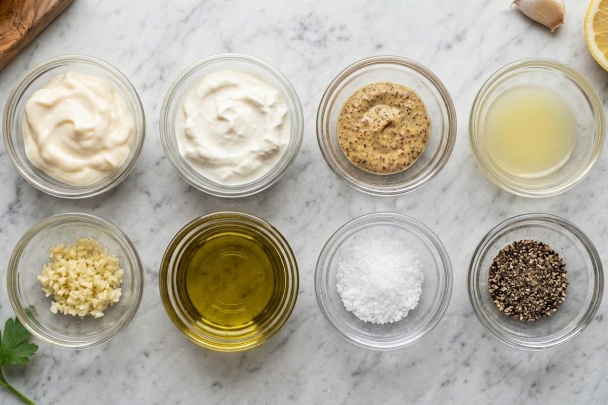 Ingredients You Need for Cava Garlic Dressing Recipe