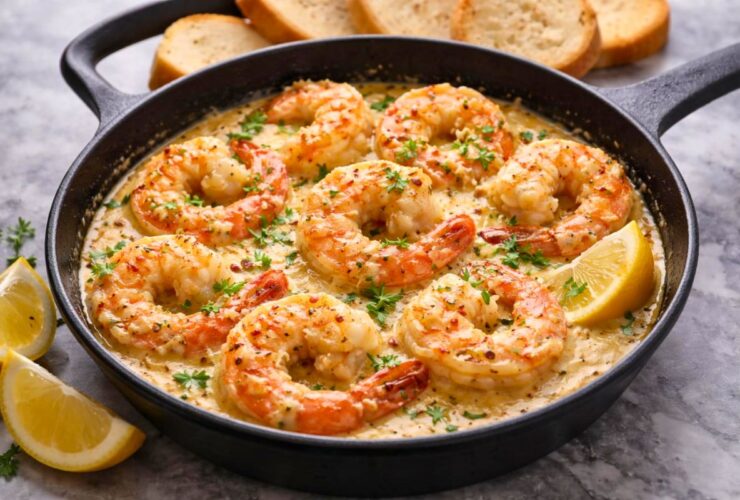 Ruth’s Chris Garlic Parmesan Shrimp Skillet Recipe