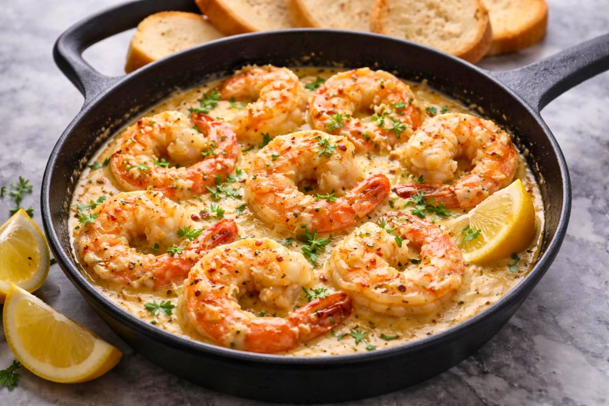 Ruth’s Chris Garlic Parmesan Shrimp Skillet Recipe