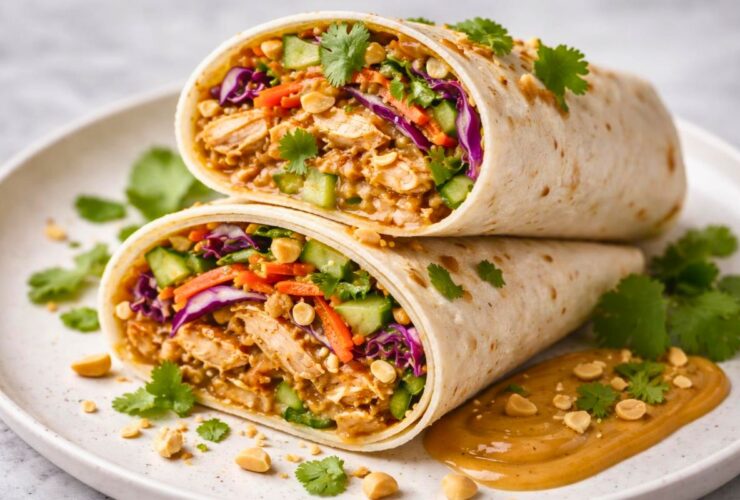 Thai Peanut Chicken Wraps Recipe