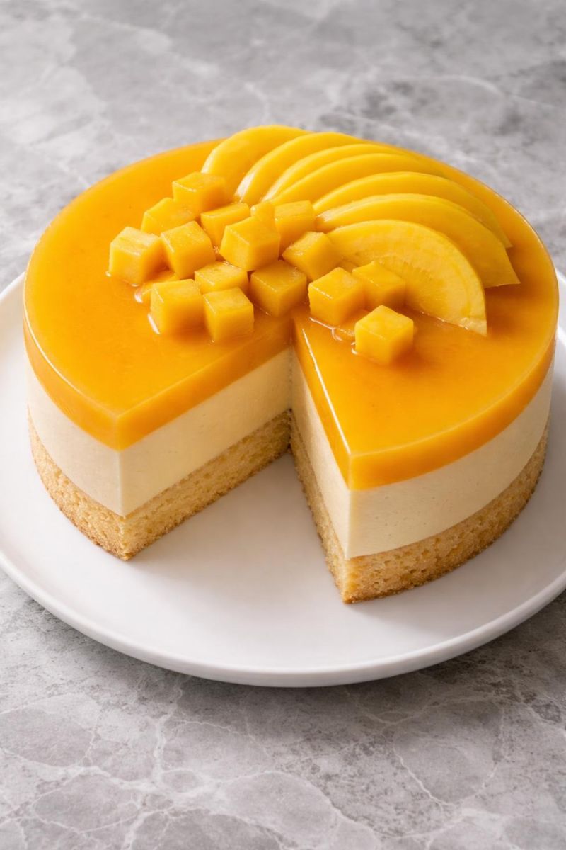 Mango Mousse Cake Recipe