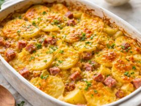 Homemade Crockpot Ham Scalloped Potatoes Recipe